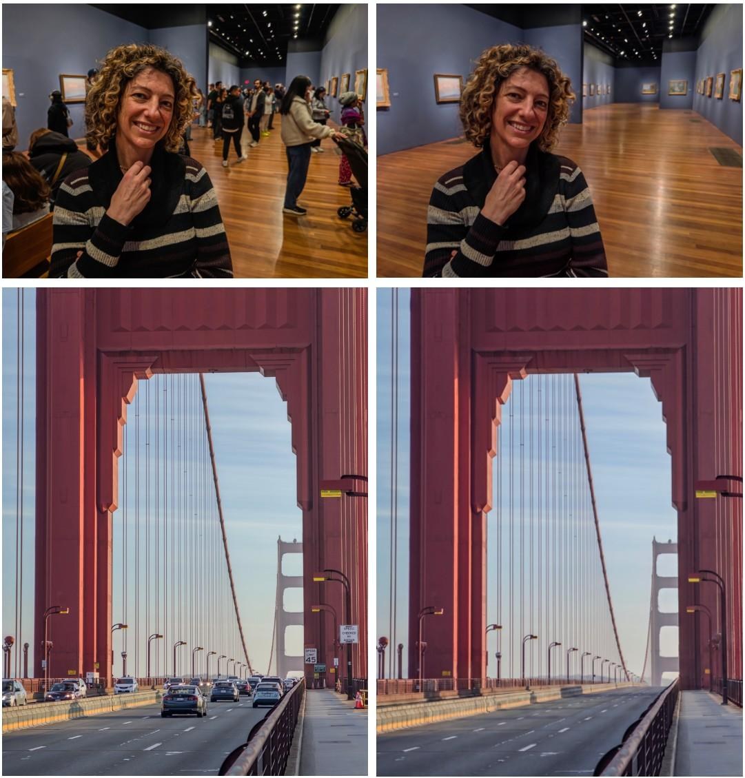 <em>Here are some before and after examples of the Indigo app’s new object removal features.</em>